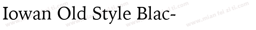 Iowan Old Style Blac字体转换